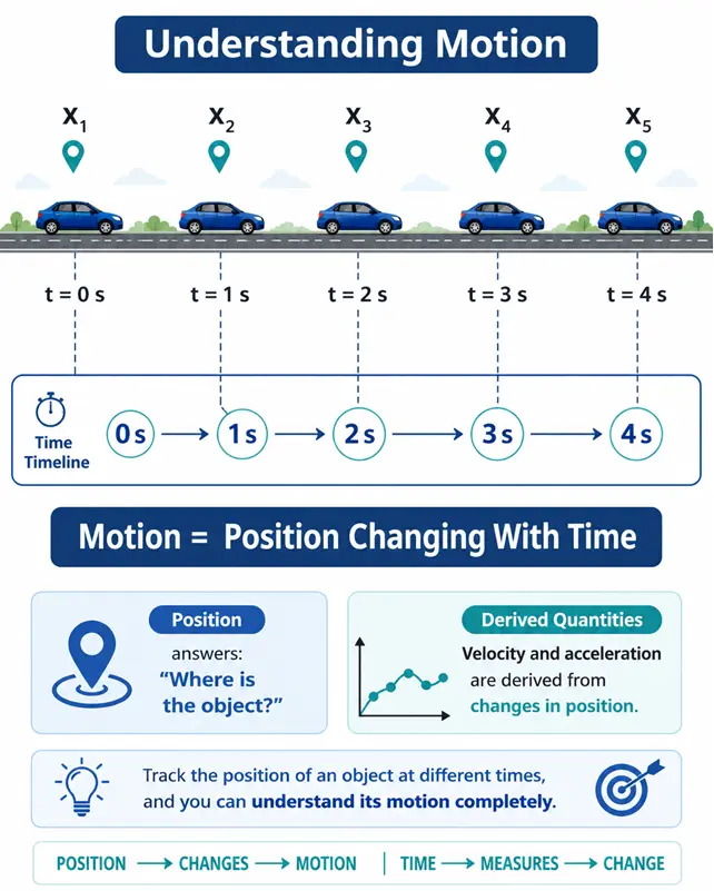 Position changing with time