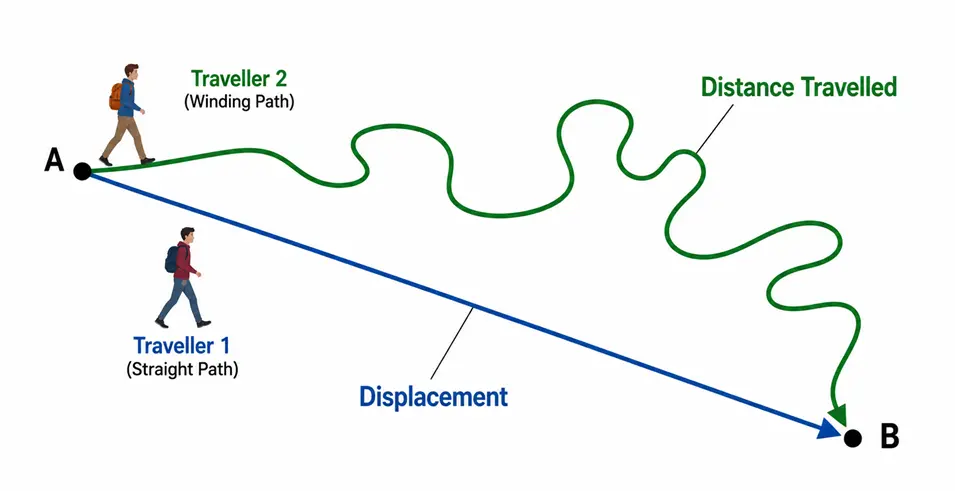 Different Paths Same Displacement